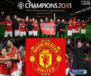 yapboz Manchester United, şampiyon Premier League 2012-2013, İngiltere'den Futbol Ligi